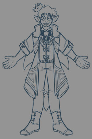 Caspian (Full Body Sketch)